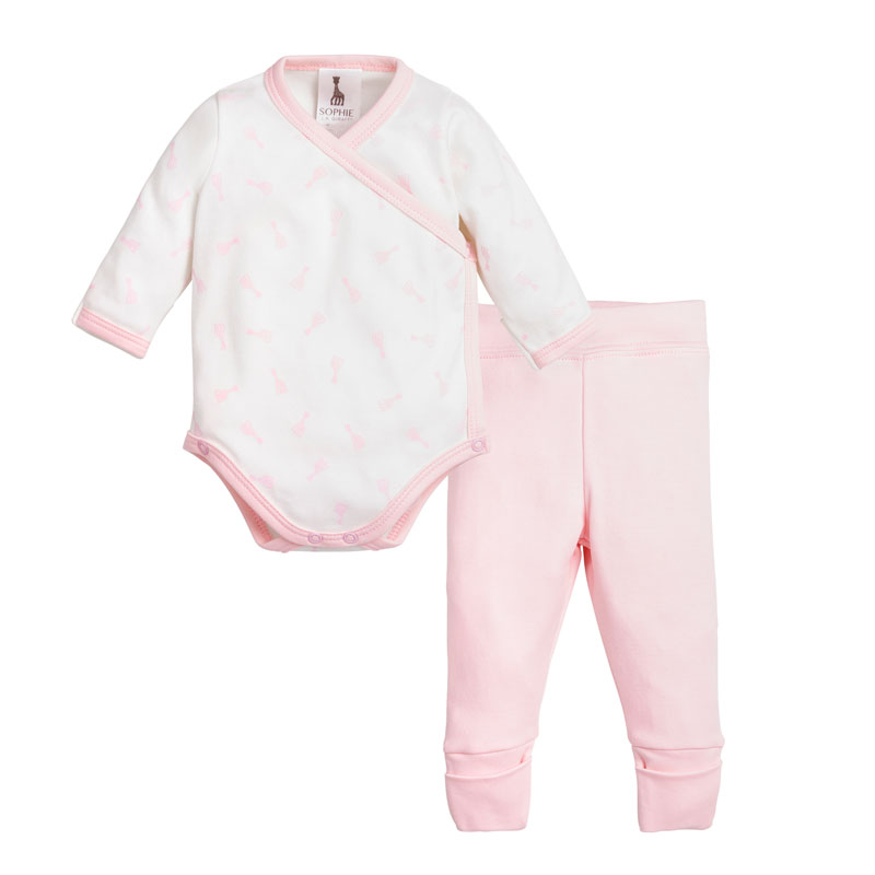 Conjunto Body Transpassado/Calça Sophie La Girafe® Rosa